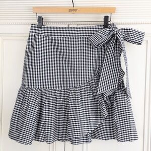1901 (Nordstrom) • Black and White Gingham Seersucker Skirt